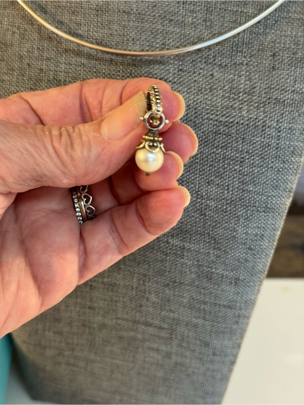 🤍🩶 BARBARA BIXBY STERLING SILVER /18K GOLD AND PEARL ENHANCEMENT! - Picture 4 of 9